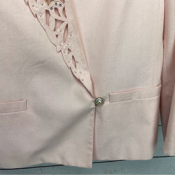 Lillie Rubin Lined Blazer Jacket Coat sz 8. Close up of two small stains - Picture 5 of 15